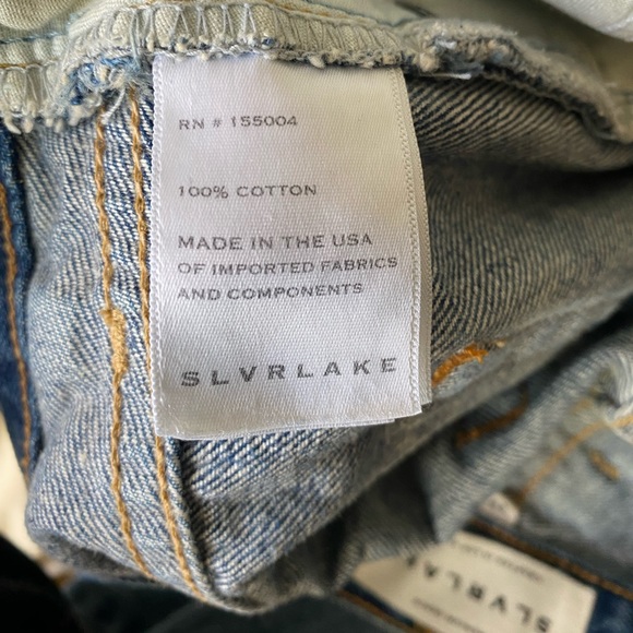 SLVRLAKE Sierra high waist straight leg jeans in Tucson Size 28 MSRP $299 - Picture 7 of 8